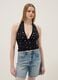 Black stretch cotton regular-fit tank top with deep neckline_2