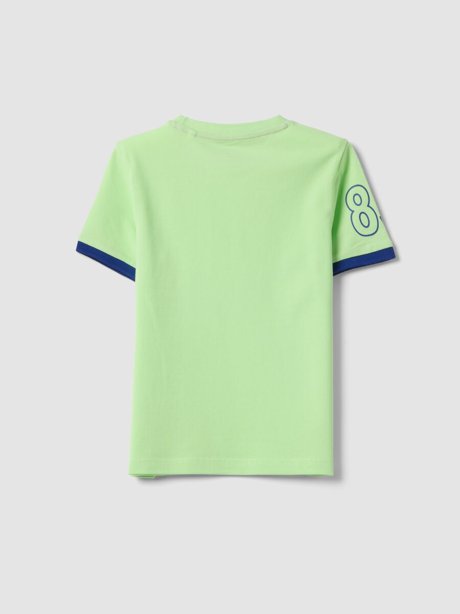 Green pure organic cotton kids&rsquo; T-shirt with print_1