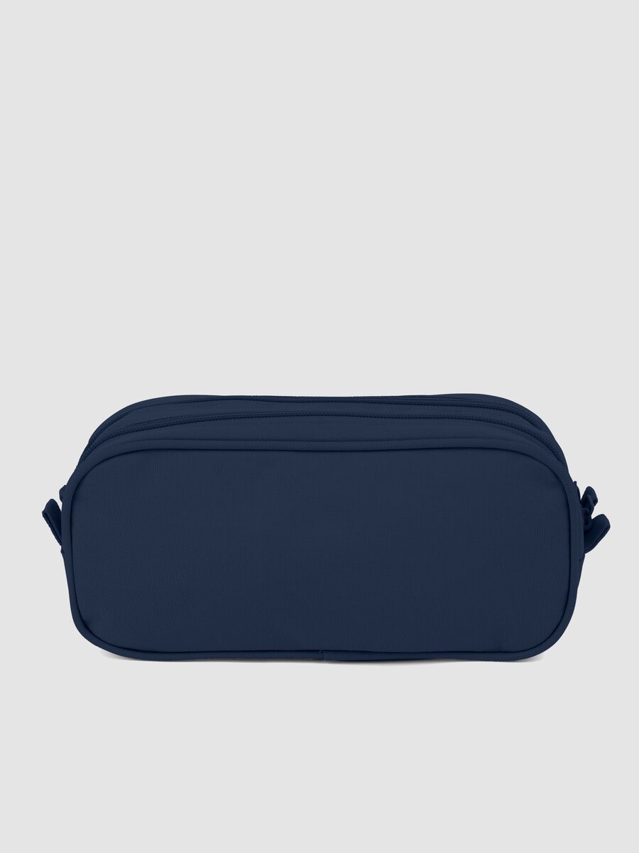 Blue double-compartment pencil case_1