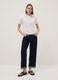 White stretch-cotton T-shirt with studs, regular fit_1