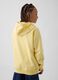 Yellow cotton blend regular fit kids sweatshirt with logo_2