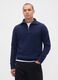 Men's Blue Cotton Blend Jumper_0
