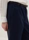 Regular fit blue pure cotton chino trousers with belt_3