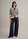 Multicolour striped cardigan in pure cotton regular fit with buttons_1