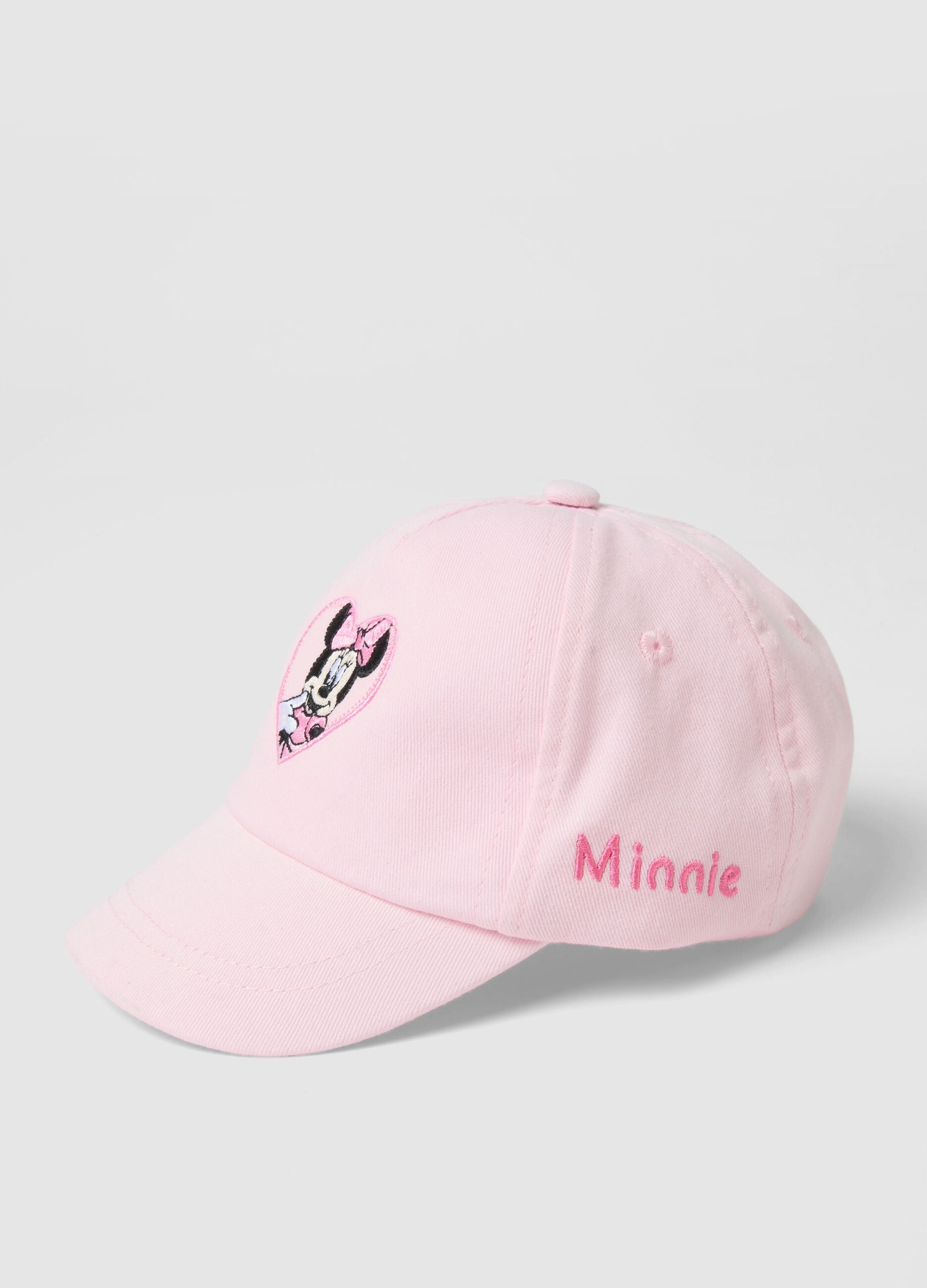 Pink pure cotton girl cap with Minnie