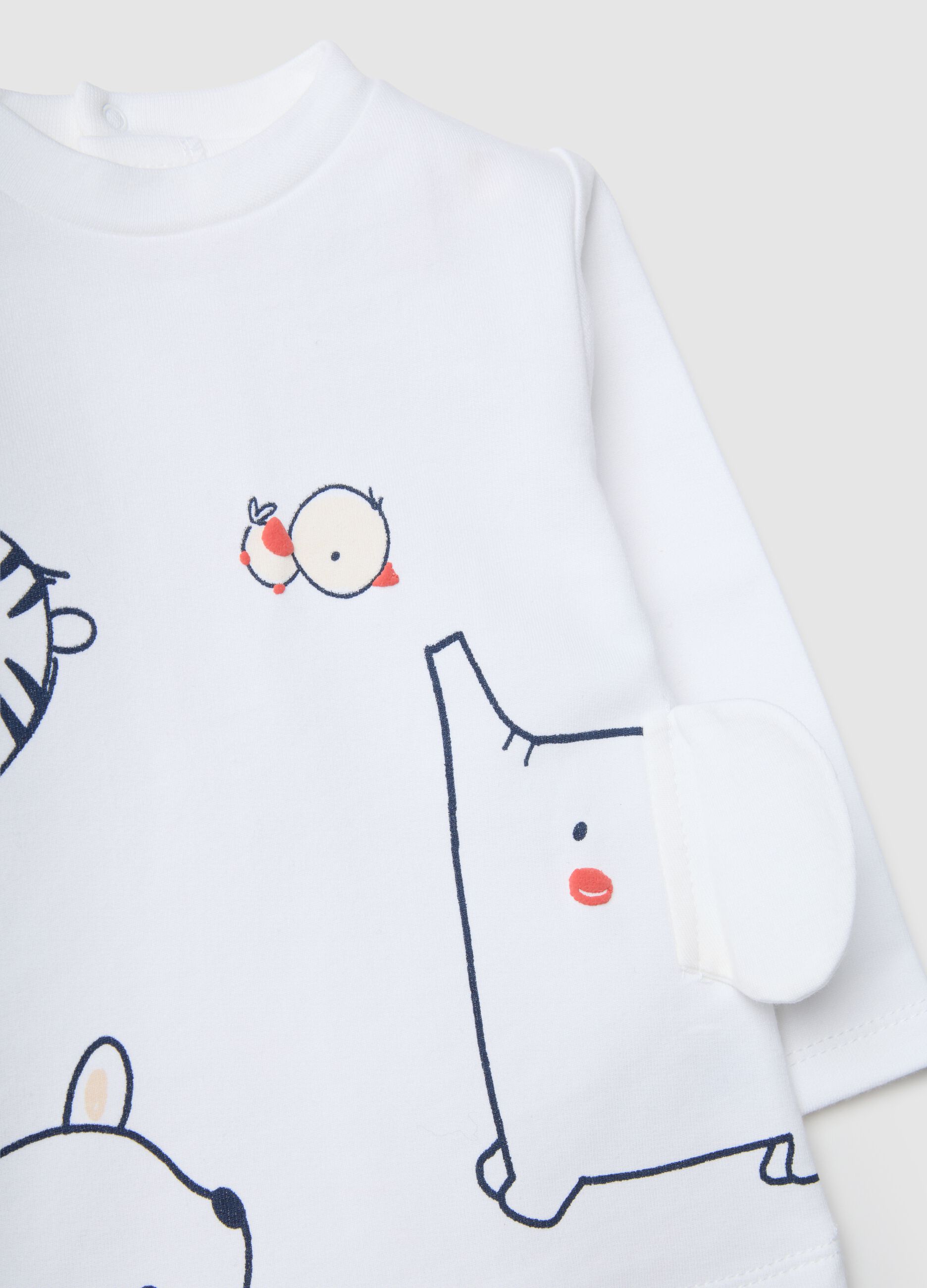 Multicolour pure cotton sweatshirt and trousers set for infants regular fit