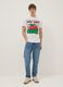 White pure cotton regular fit T-shirt with Keith Haring print_1