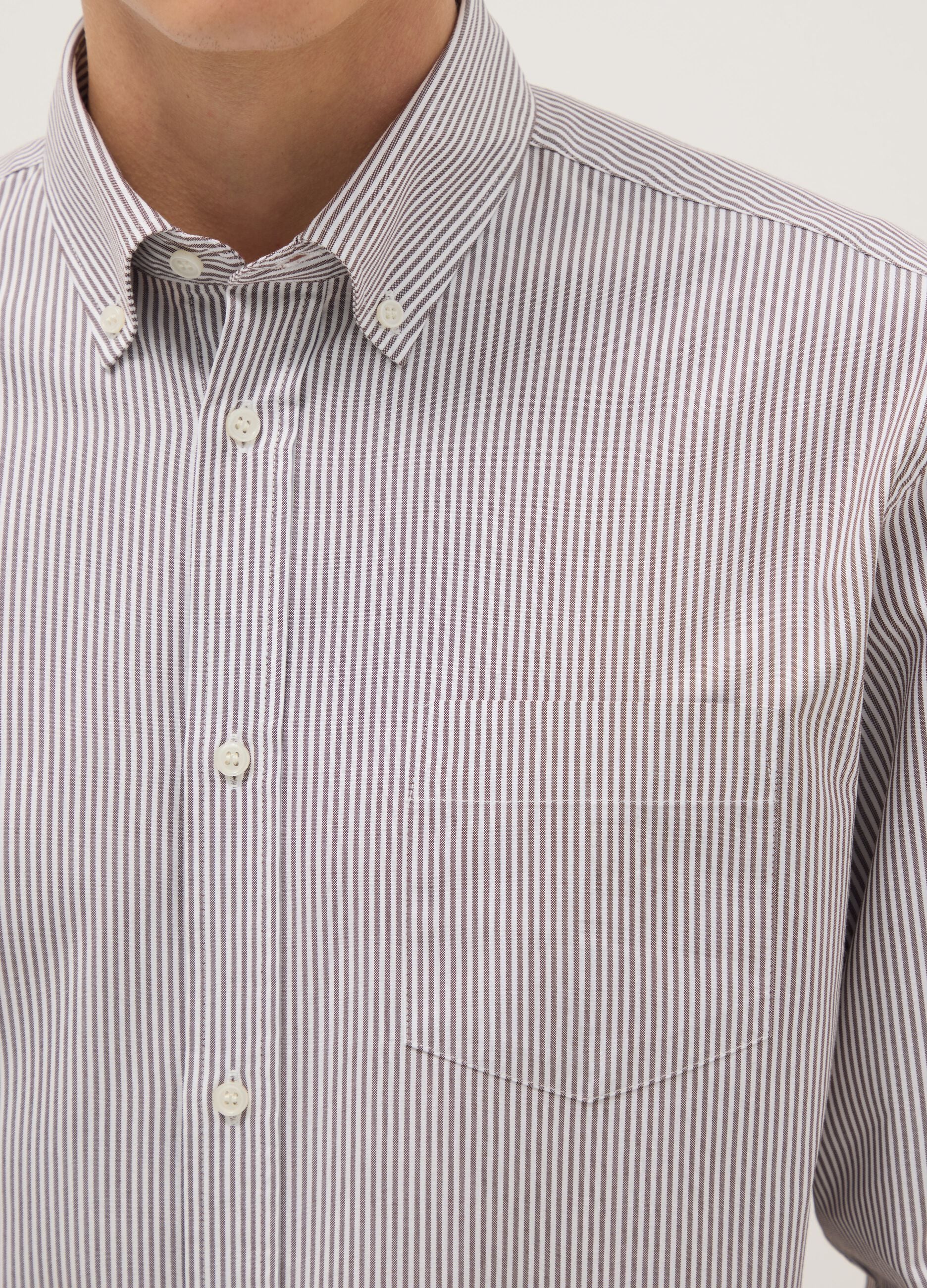 Multicolour Striped Cotton Blend Shirt - Regular Fit