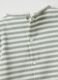Newborn Long Cotton Blend Playsuit with Multicolour Stripes, Regular Fit_3