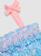 Blue stretch swimsuit with marine print for girls_2