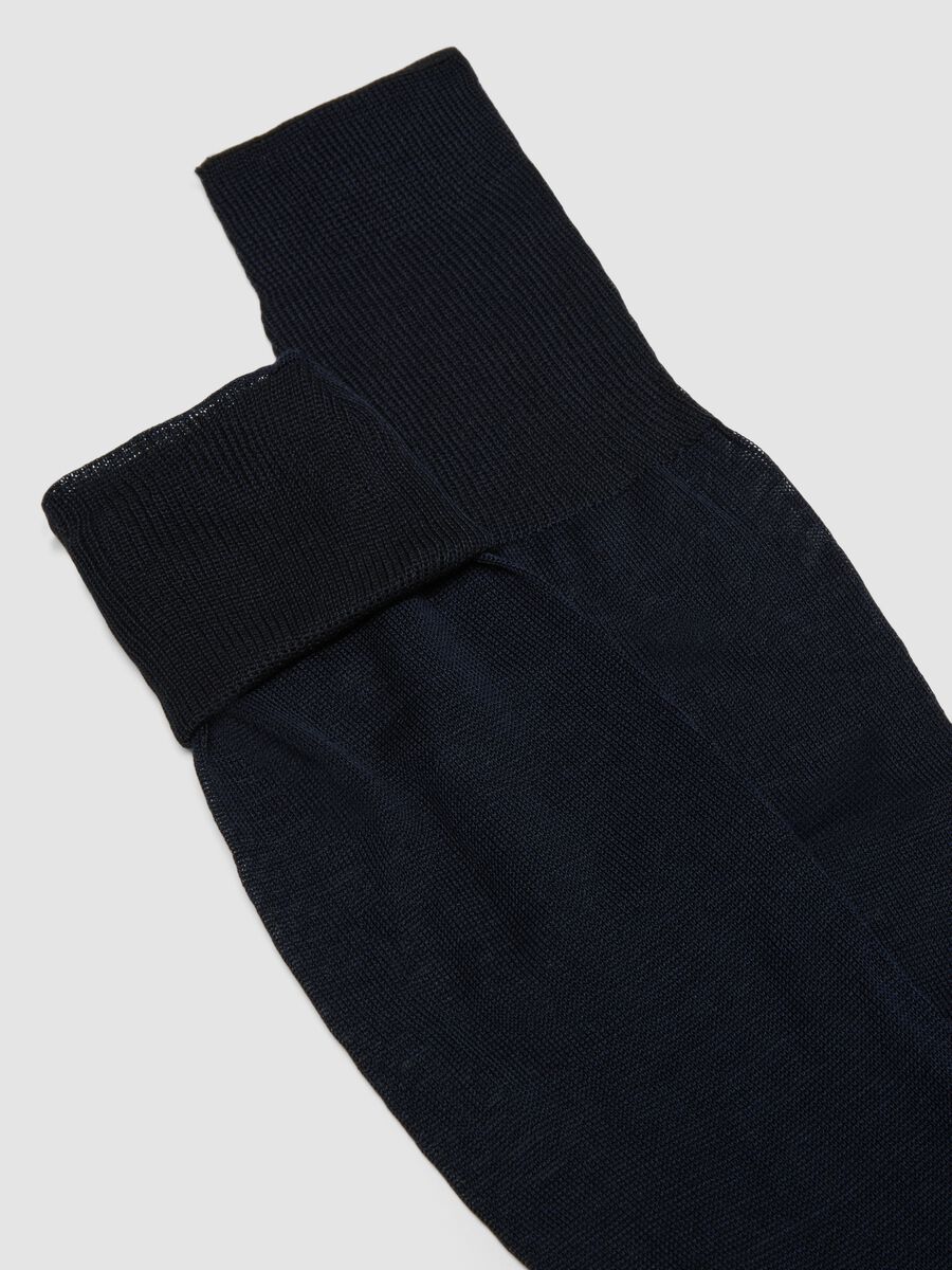 3-pack of long blue socks in pure cotton Fil d&rsquo;&Eacute;cosse_1