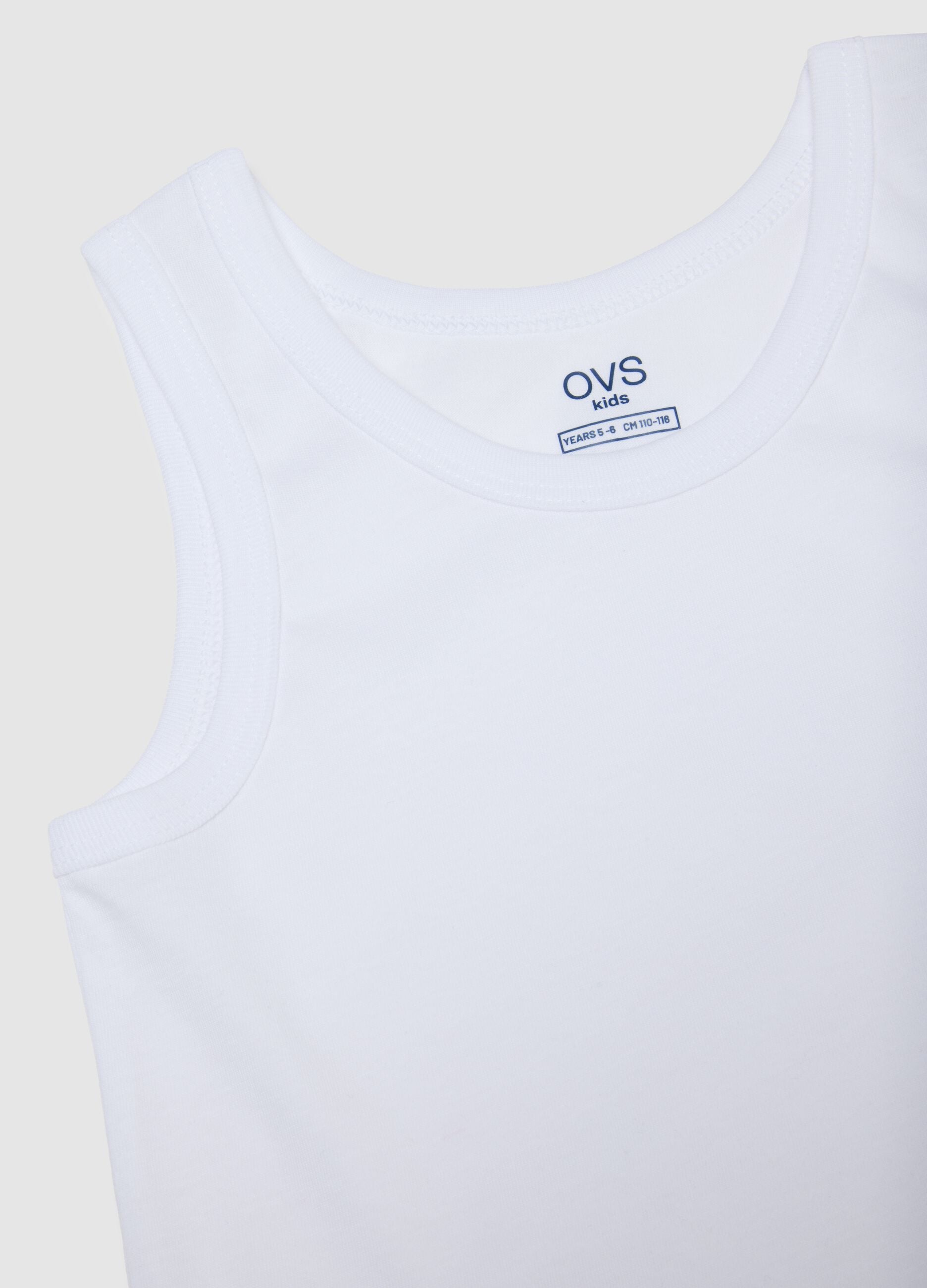 Multicolour pure cotton child&rsquo;s regular fit vests twin pack