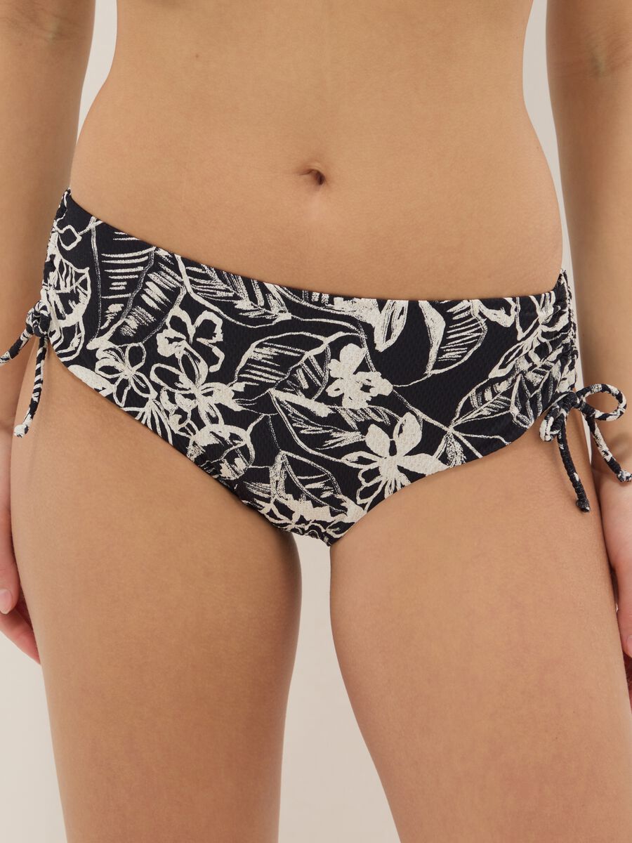 Multicolour stretch floral swim briefs_1