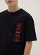Children's black pure cotton oversized fit T-shirt with print_2