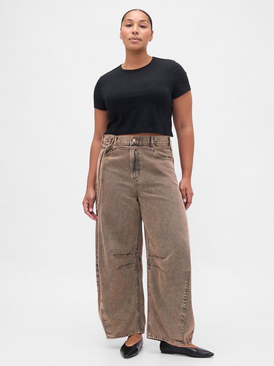 Jeans wide leg in denim_0
