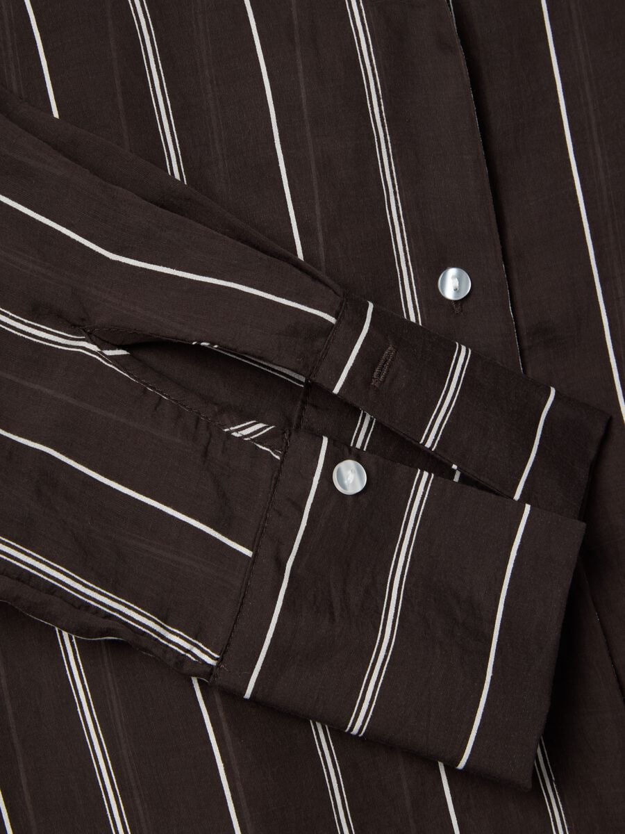 Multicolour striped lyocell blend shirt in regular fit_5