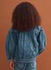 Blue pure cotton jacket with buttons for girls_2