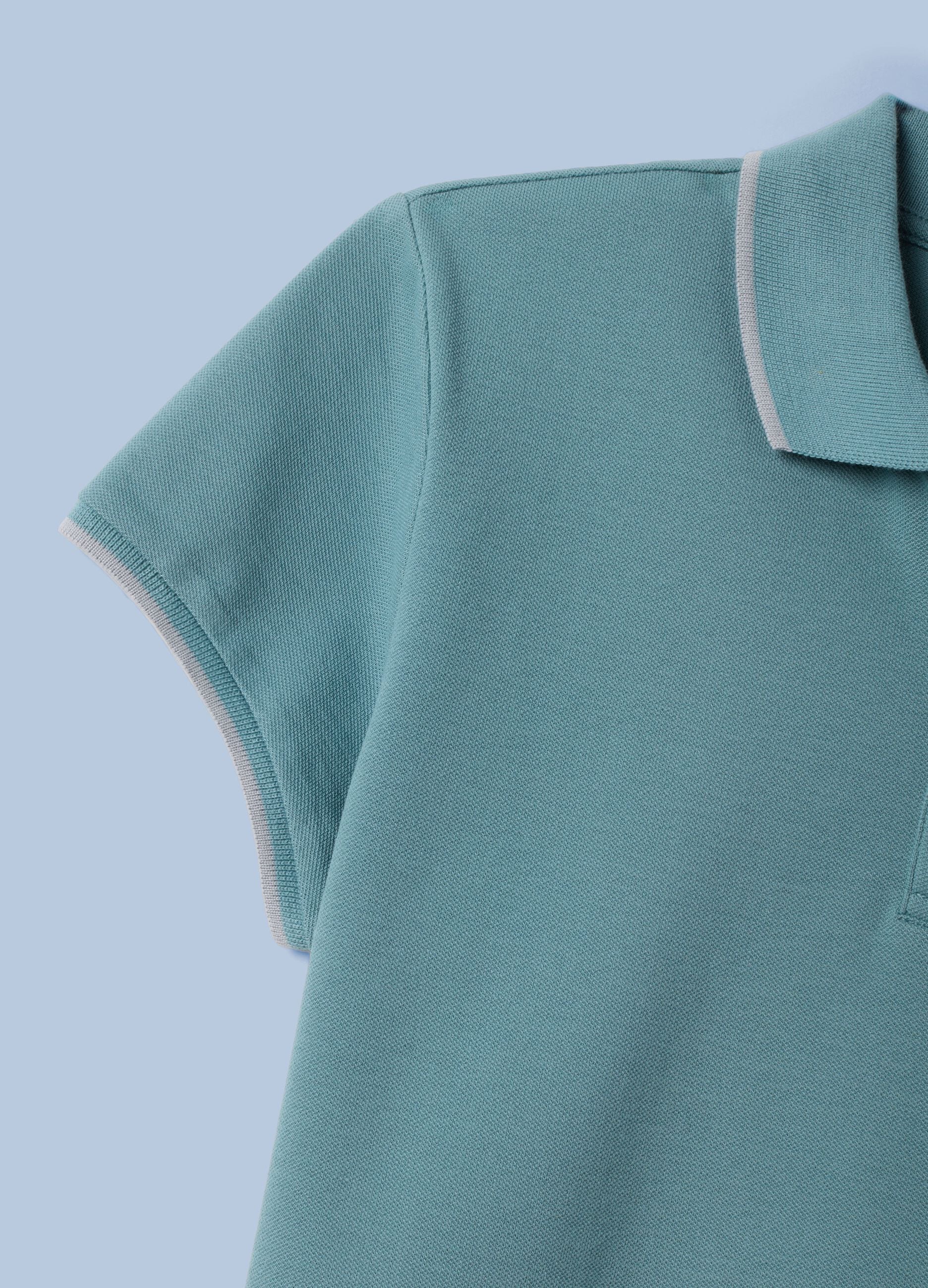 ALTAVIA SAILING green stretch cotton polo shirt