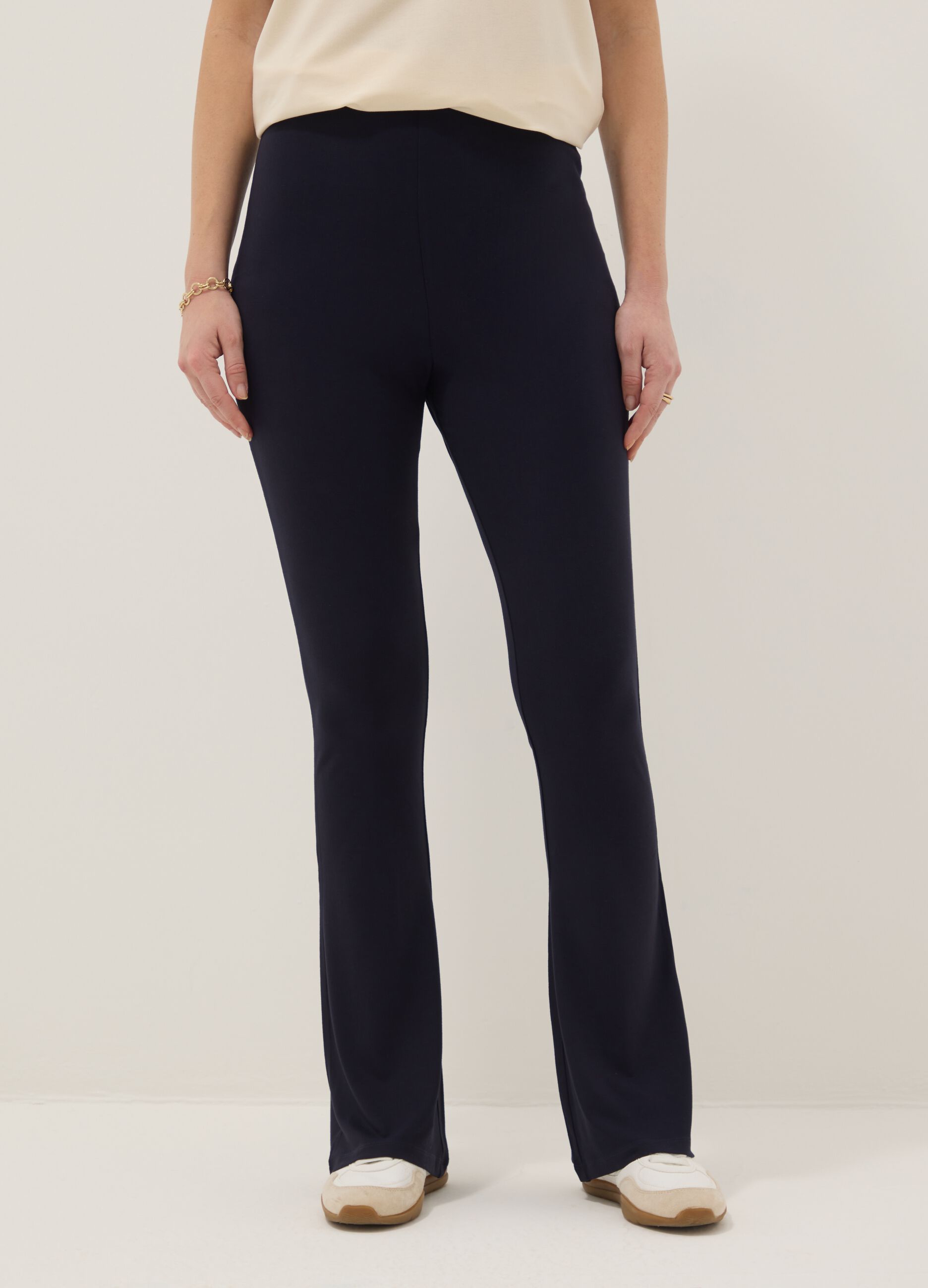 Slim Fit Blue Stretch Viscose Maternity Leggings