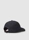 Pure denim blue cotton baseball cap_1
