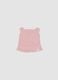 Pink baby hat in pure cotton with ears_0