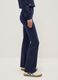 Blue Stretch Cotton Flare Fit Leggings_3