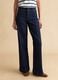 Wide Leg Stretch Cotton Blue Jeans_1