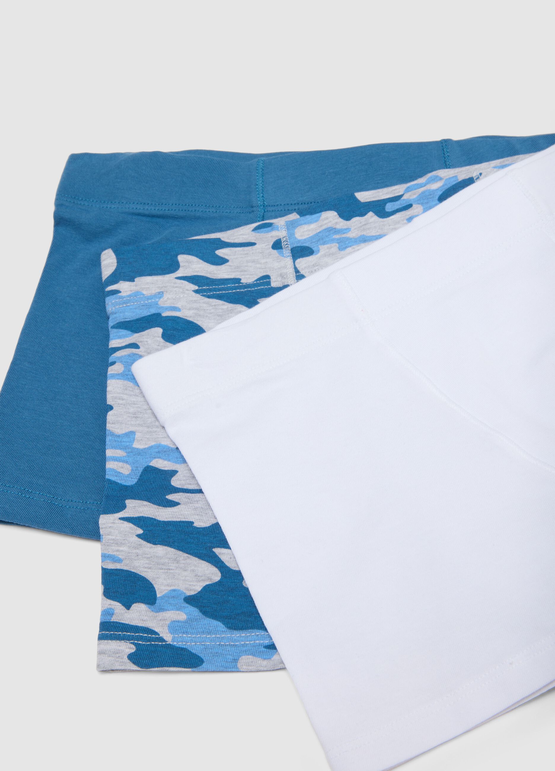 Multipack of stretch cotton multicolour boxers for boys