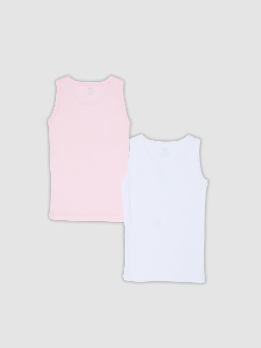 2-pack pink and white organic cotton vests for girls_1