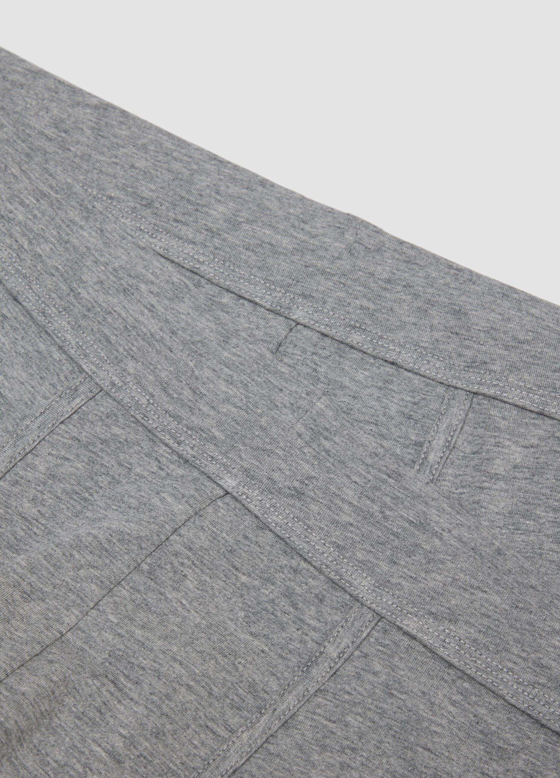 2-pack of grey midi Supima stretch cotton boxers