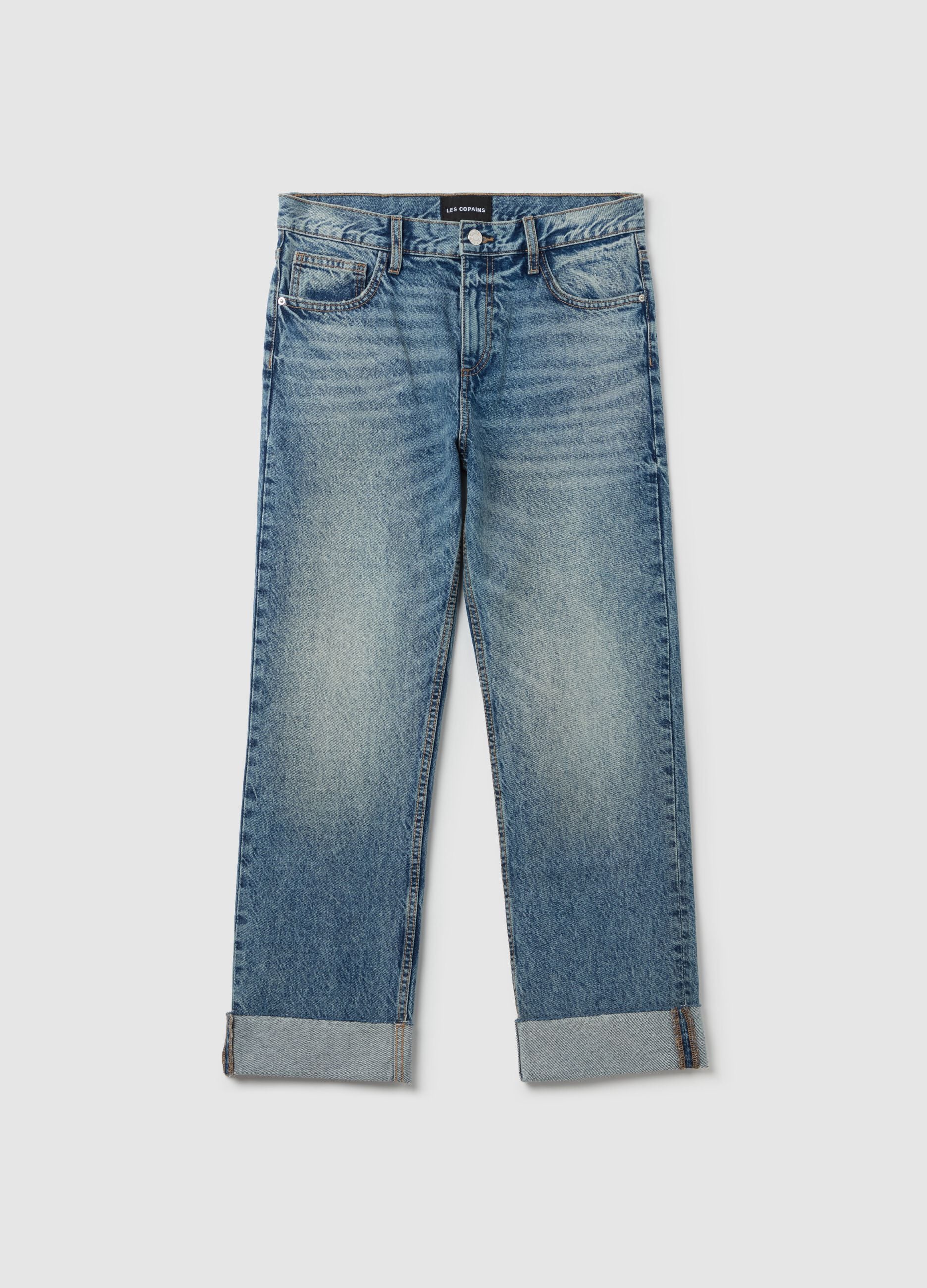Relaxed-fit ankle jeans with turn-ups