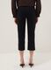 Black Slim Fit Stretch Cotton Ankle Trousers_2