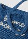 Borsa mare blu in puro tessuto carta intrecciato_2