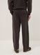 Regular Fit Brown Cotton Blend Trousers_2