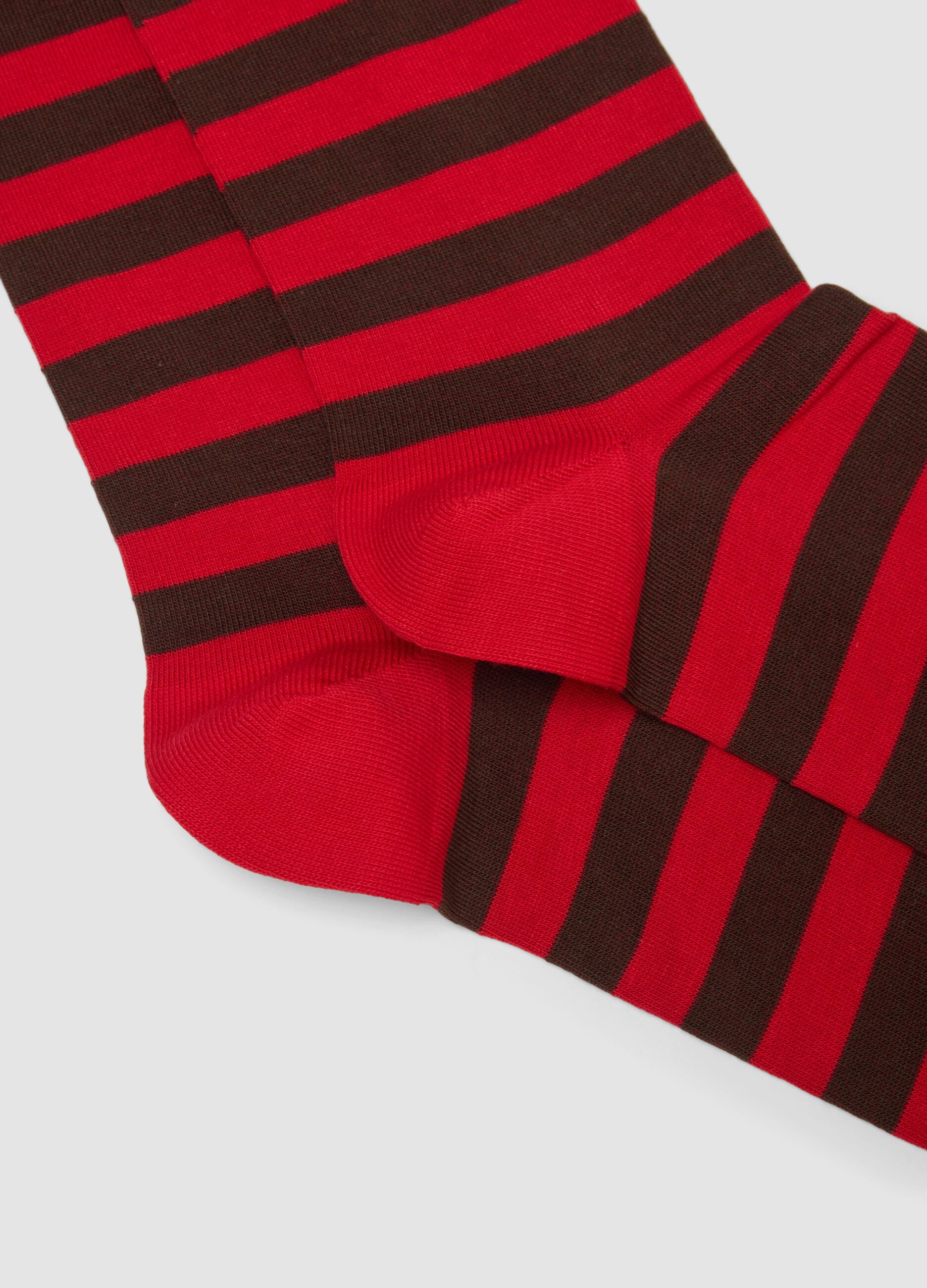 Pack of two pairs of multicolour stretch cotton blend socks