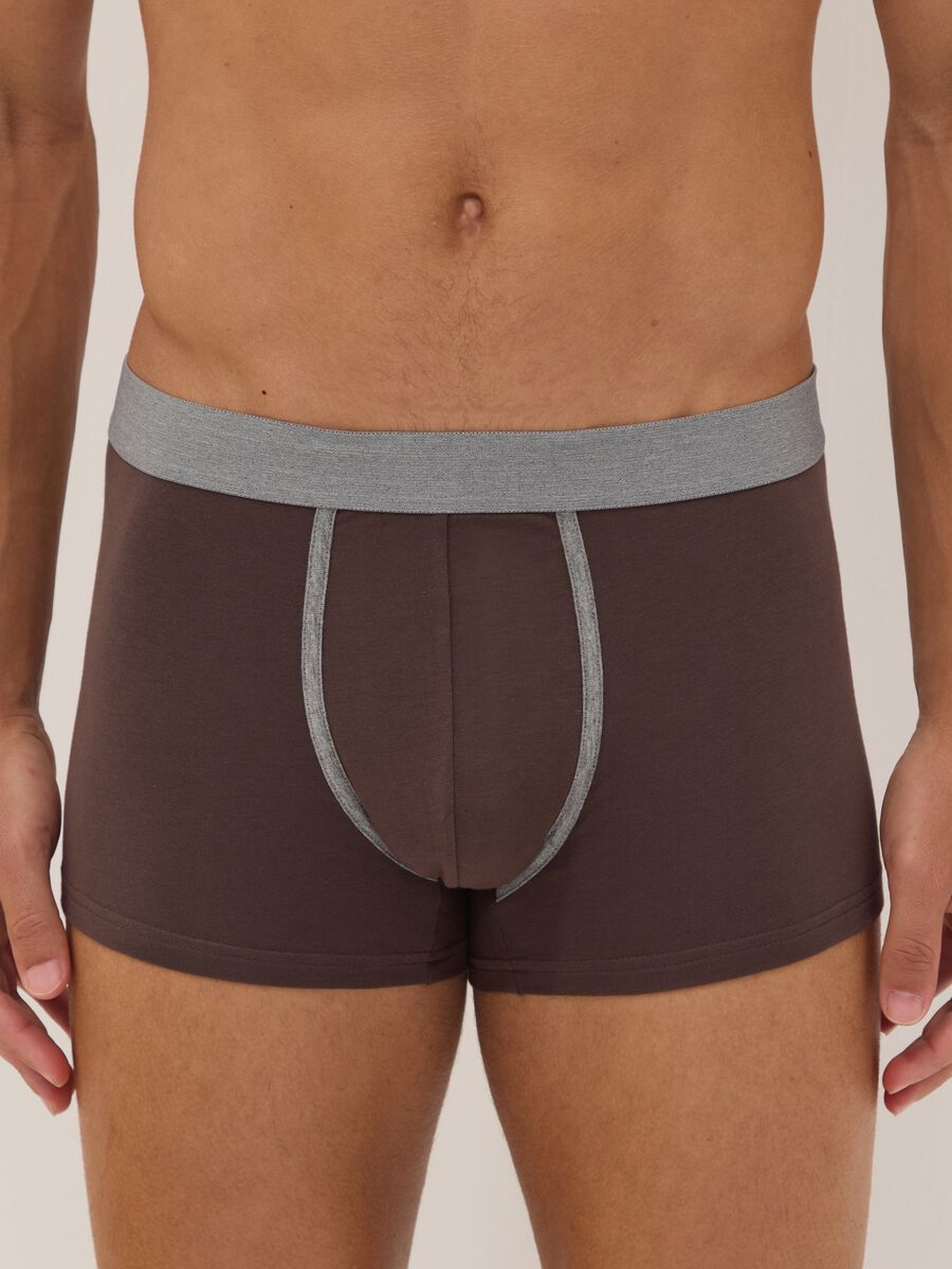 Tripack di boxer multicolor in cotone organico elasticizzato a righe_1