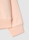 Beige regular fit cotton blend sweatshirt with heart for girls_3
