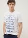 White pure cotton T-shirt with print, regular fit_2