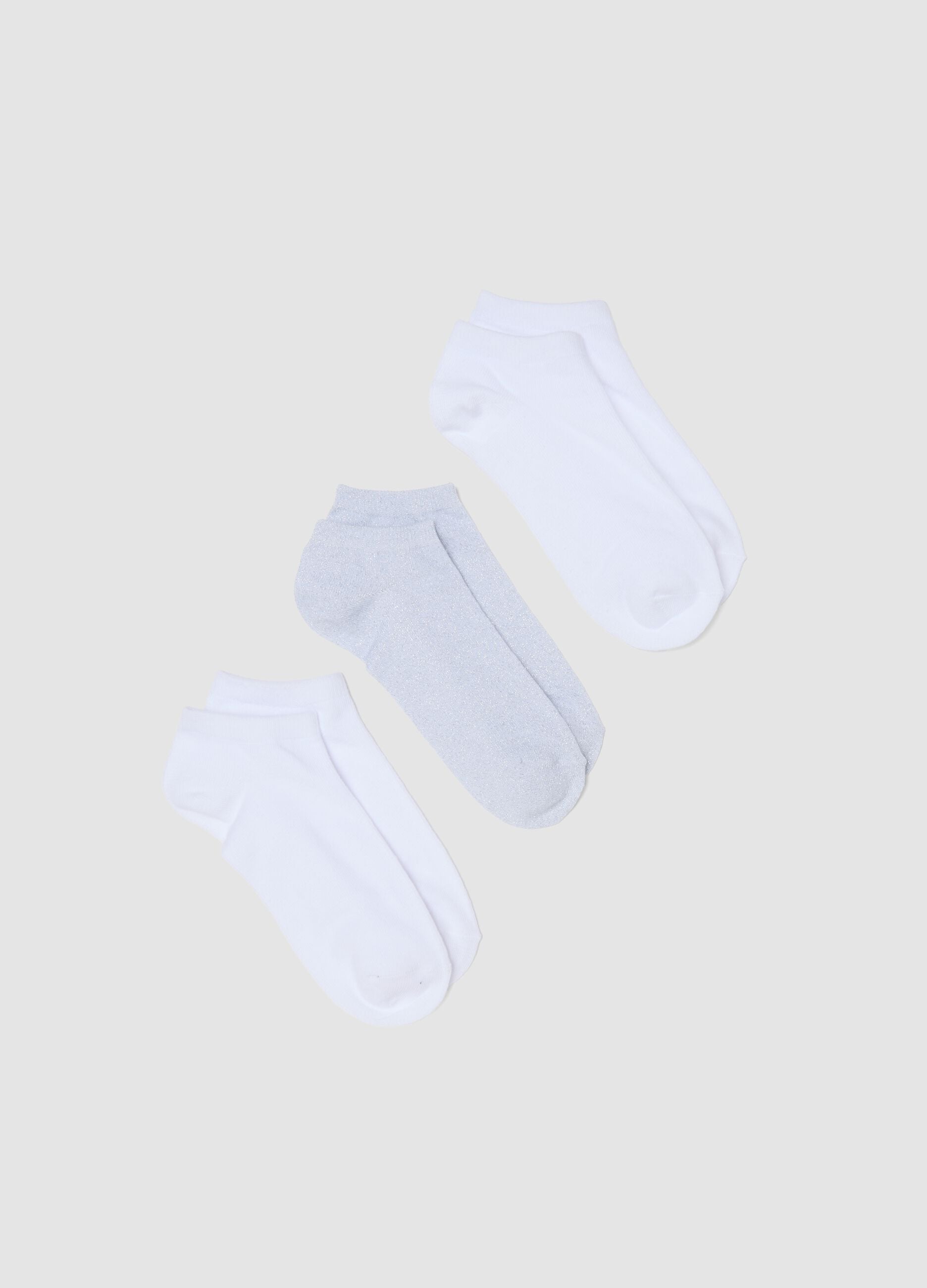 3-pack of white organic cotton socks