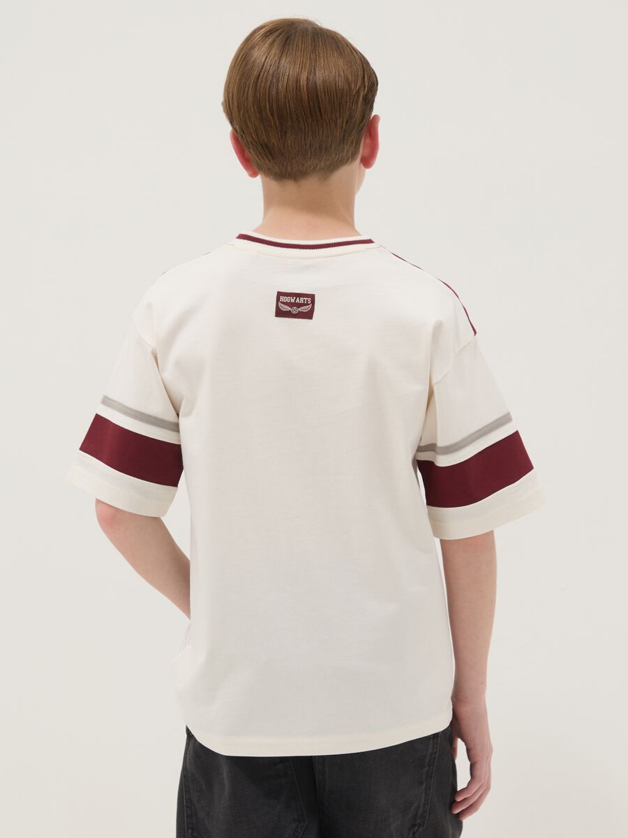 White pure cotton T-shirt with contrast panels_1
