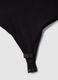 Regular fit black stretch cotton bodysuit with square neckline_5