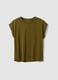 Green pure cotton regular-fit short-sleeve T-shirt_4
