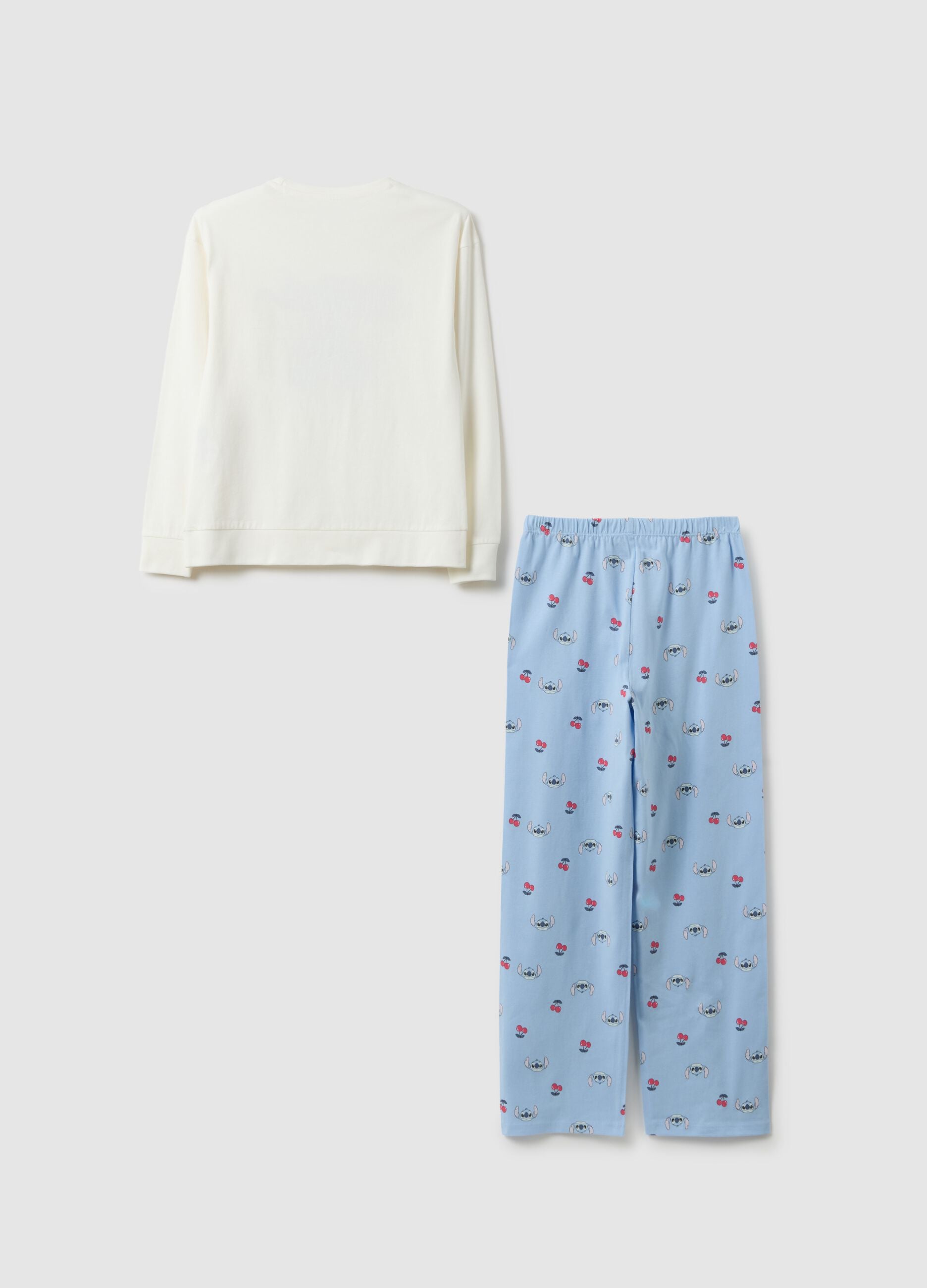 Girl's multicolour pyjamas in pure cotton regular fit with print