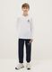 Boy's Blue Cotton Jogger Trousers Regular Fit_0