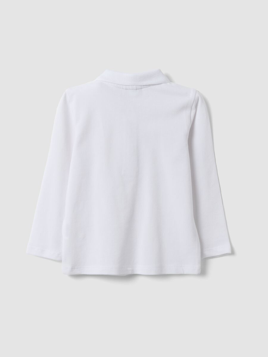 White long-sleeve organic cotton polo_1