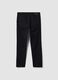Black slim-fit stretch cotton twill trousers_2