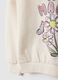 White pure cotton hoodie for girls regular fit with decorations_3