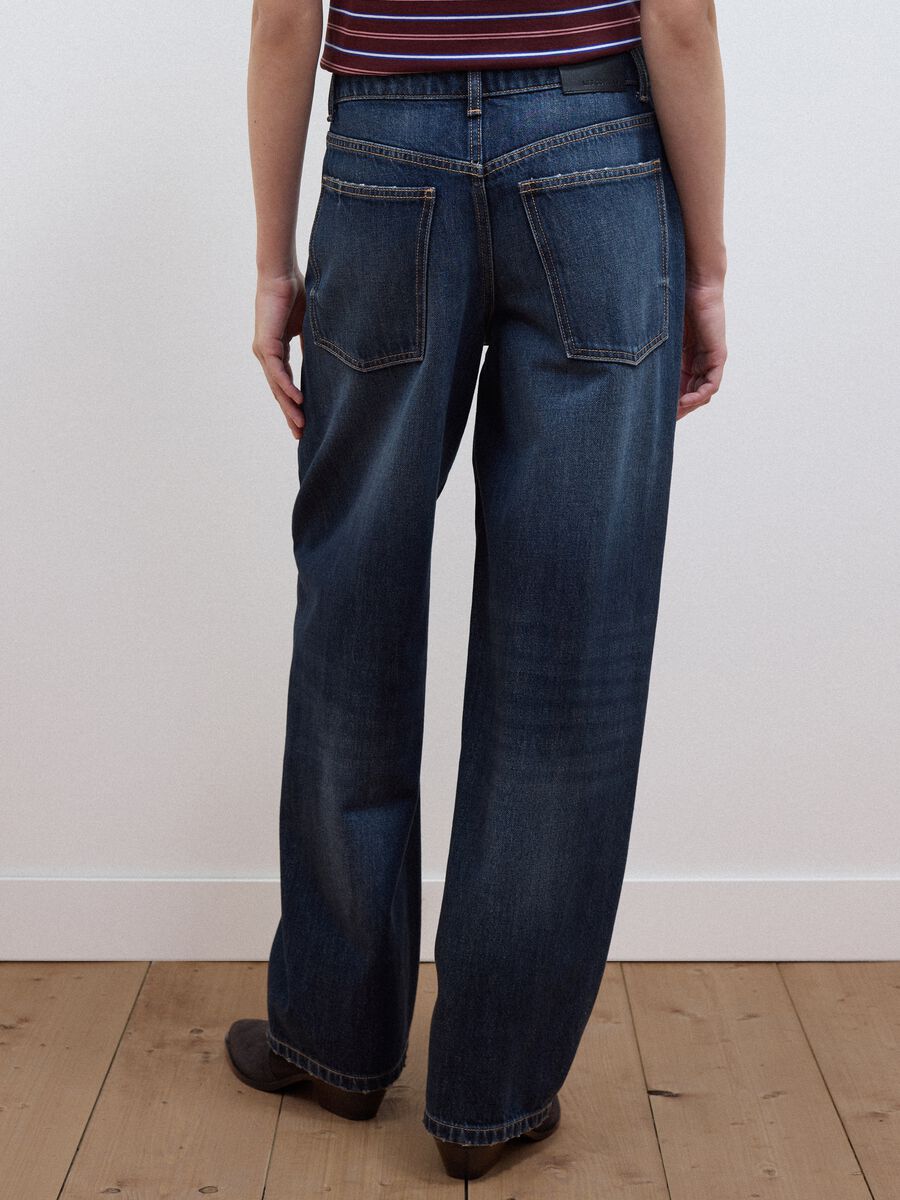 Jeans blu balloon fit in puro cotone_2