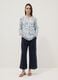 White floral stretch cotton blouse, regular fit_1