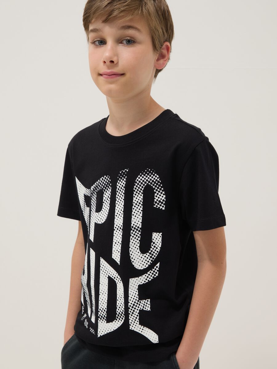 Black short-sleeve organic cotton T-shirt_0